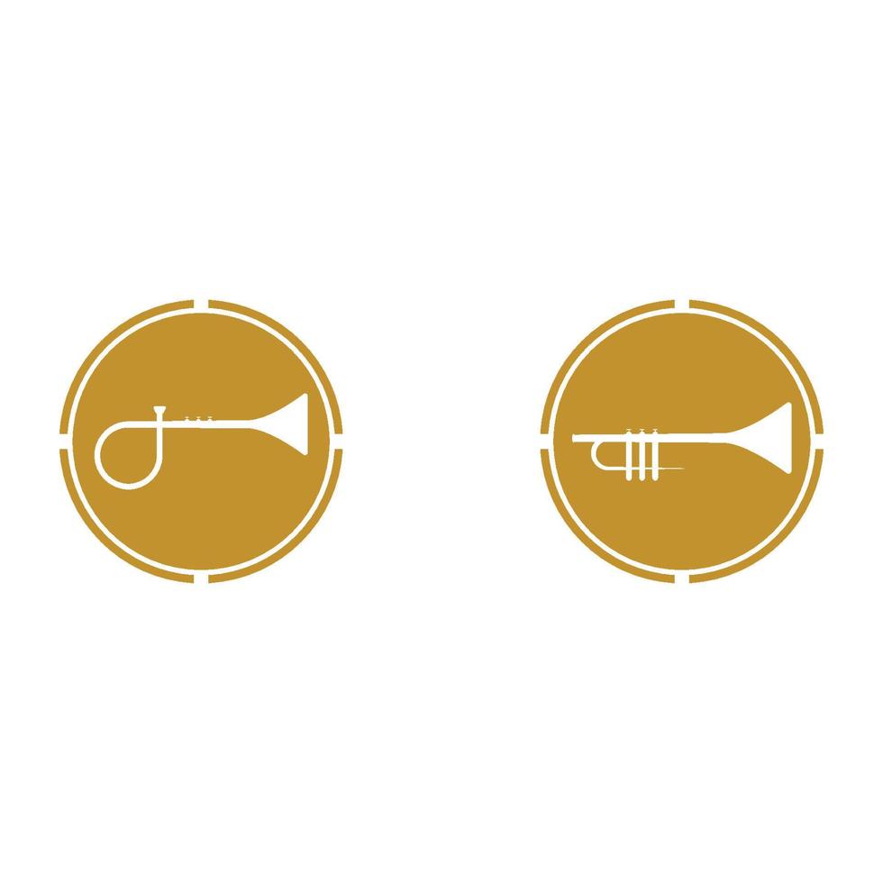 Trumpet music instrument vector icon