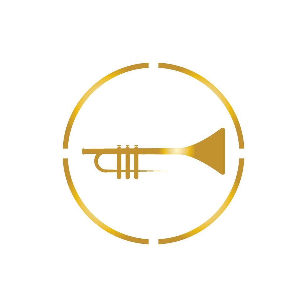 Trumpet music instrument vector icon