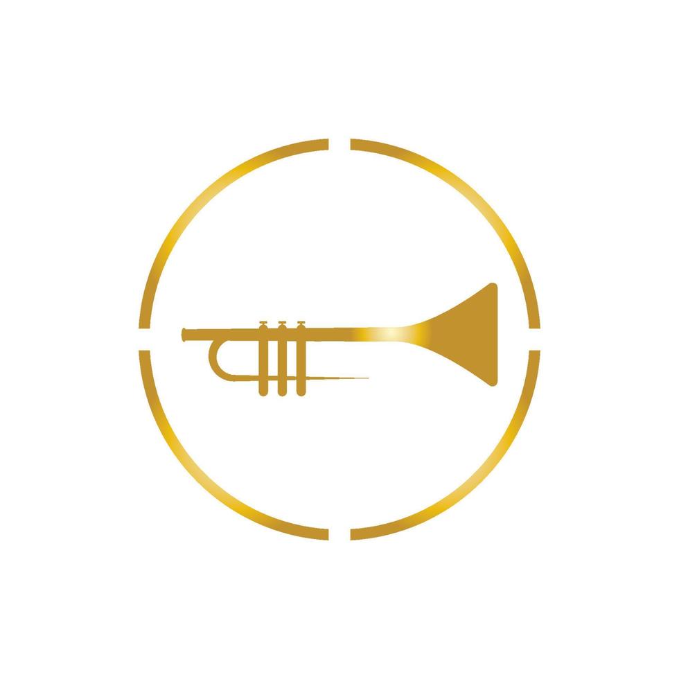 icono de vector de instrumento de música de trompeta