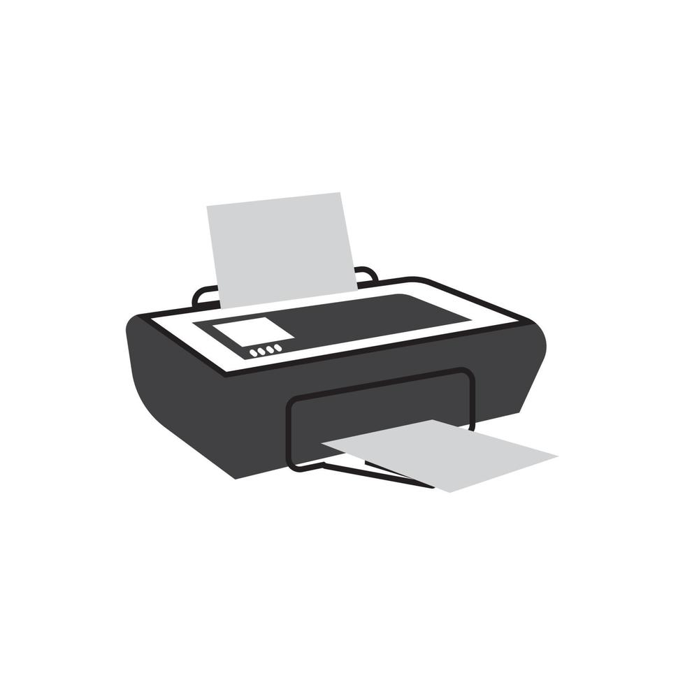 Printer icon vector symbol illustration background