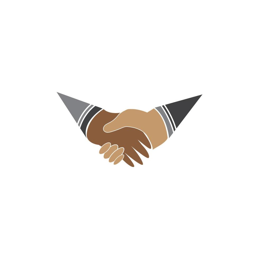 Hand shake icon vector background