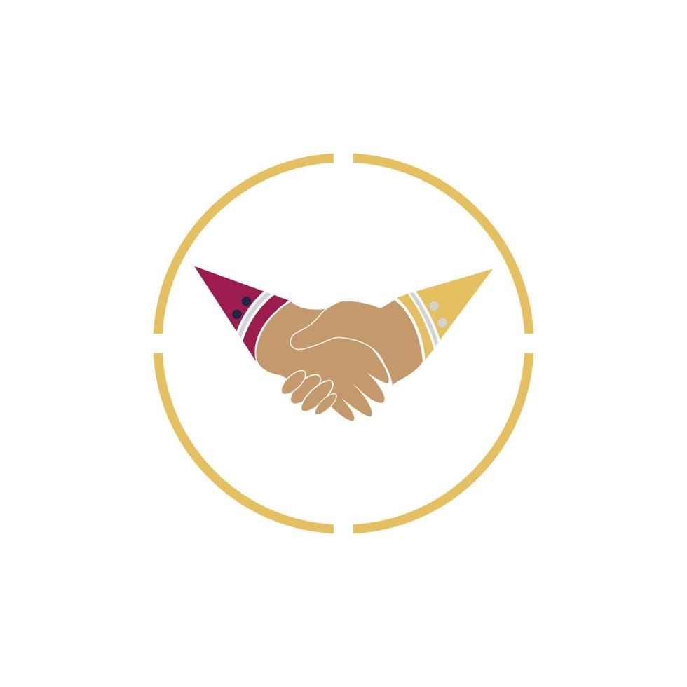 Hand shake icon vector background