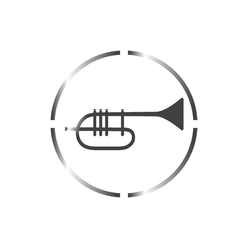 Trumpet music instrument vector icon