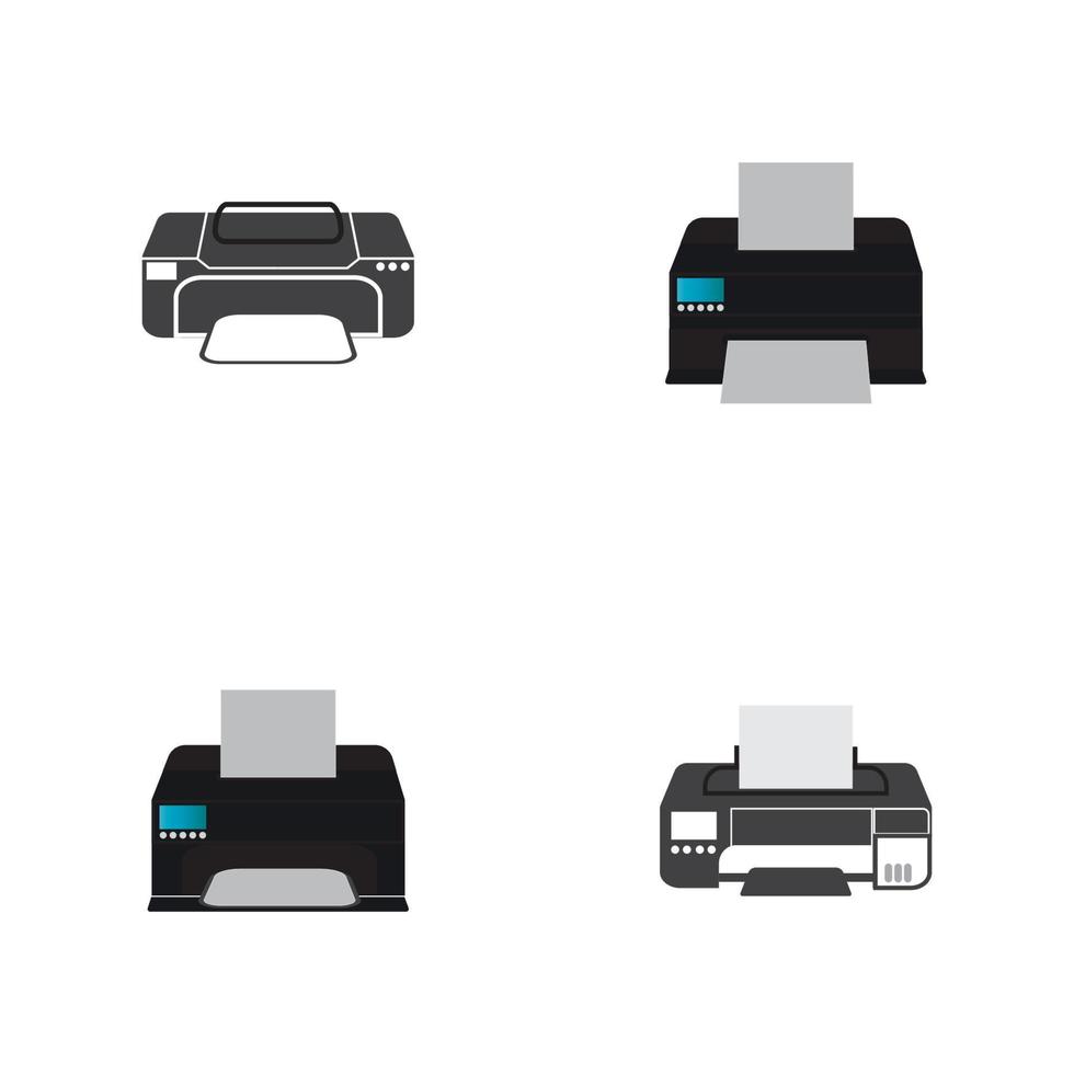 Printer icon vector symbol illustration background