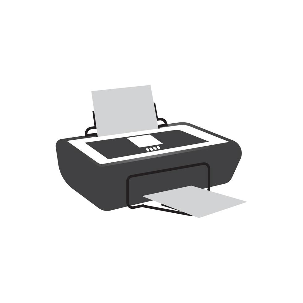 Printer icon vector symbol illustration background