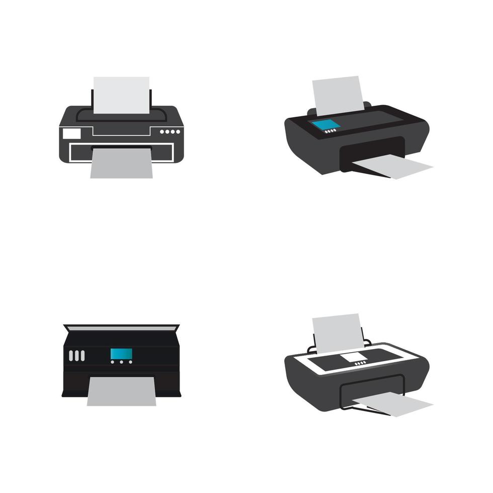 Printer icon vector symbol illustration background