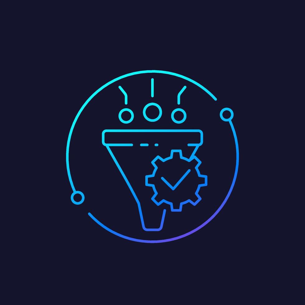 Conversion rate optimization, linear icon vector