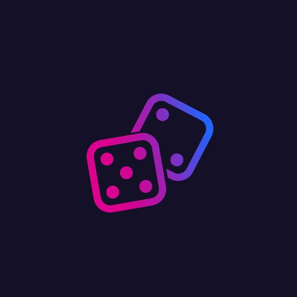 Dice vector icon