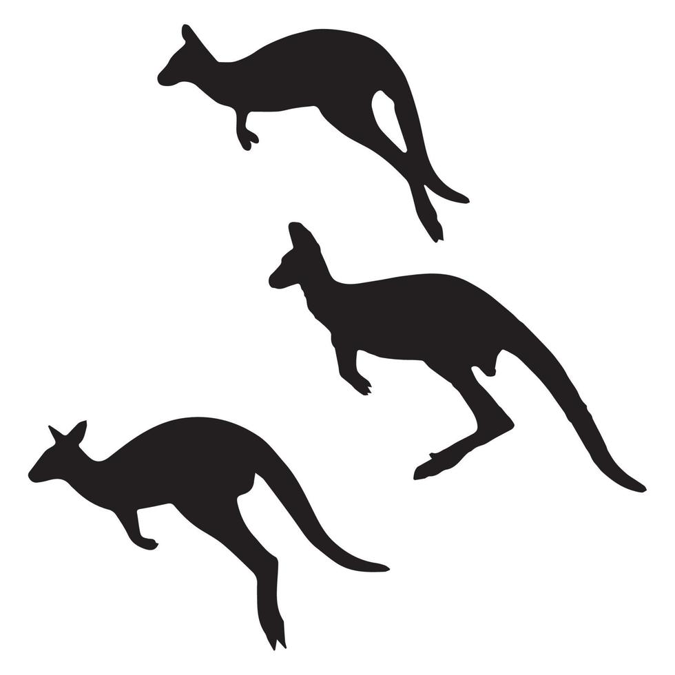 kangaroo silhouette art vector