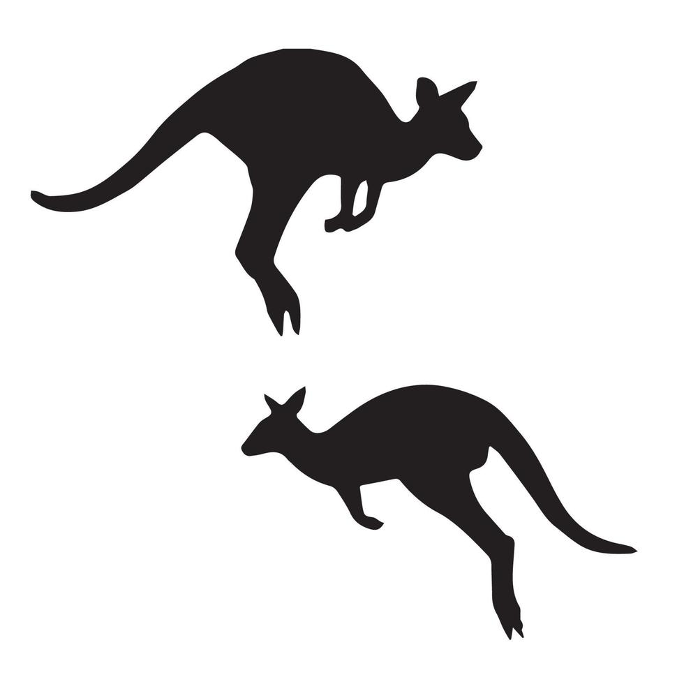 Kangaroo silhouette art vector
