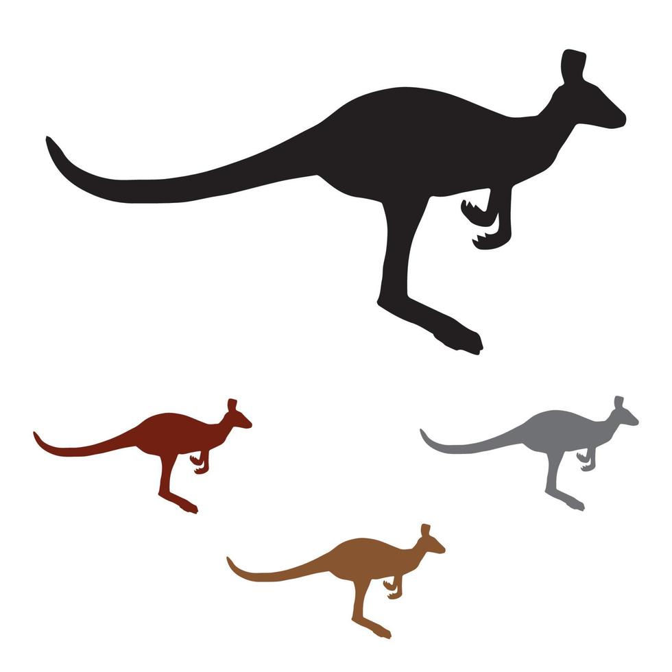 Kangaroo silhouette Art vector