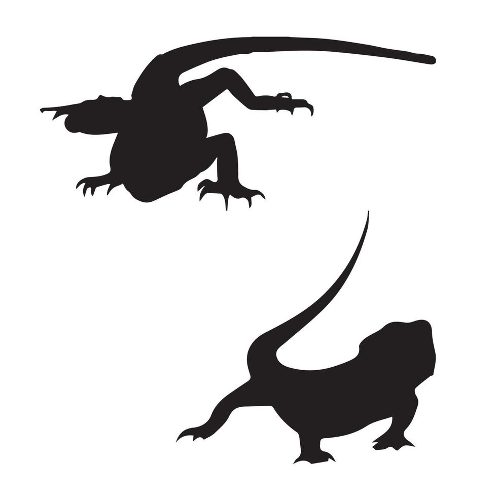 Lizard Silhouette Art vector
