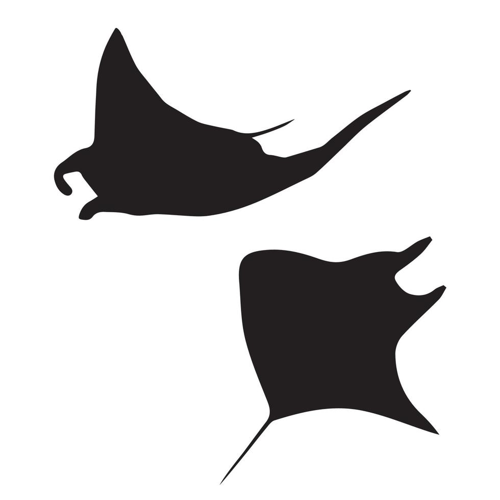 Manta ray silhouette art vector