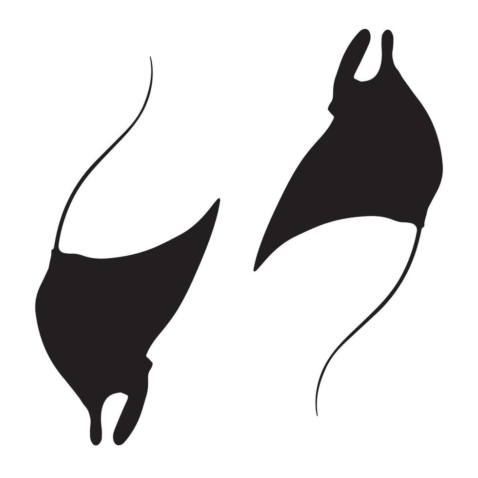 Manta ray silhouette art vector
