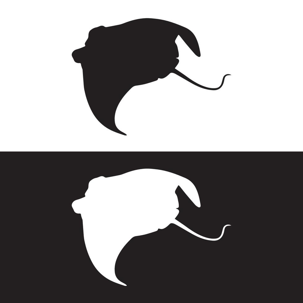 Manta ray silhouette art vector