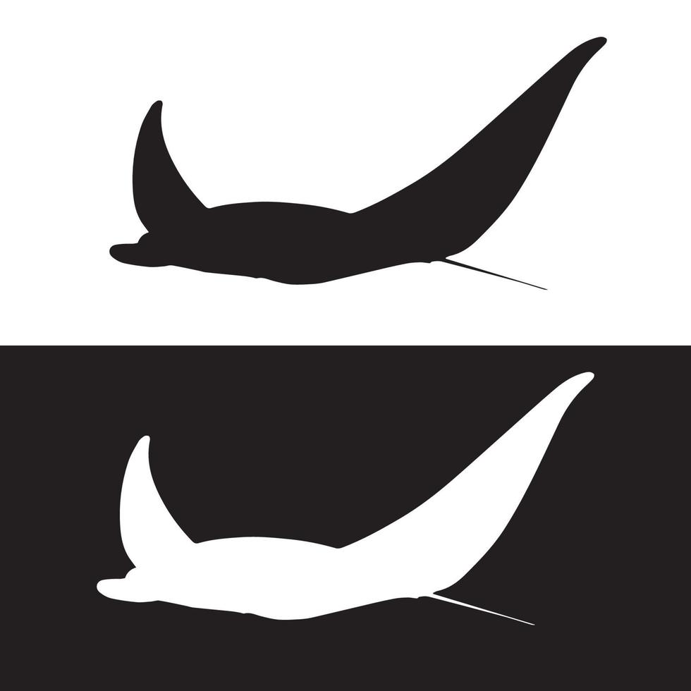 Manta ray silhouette art vector