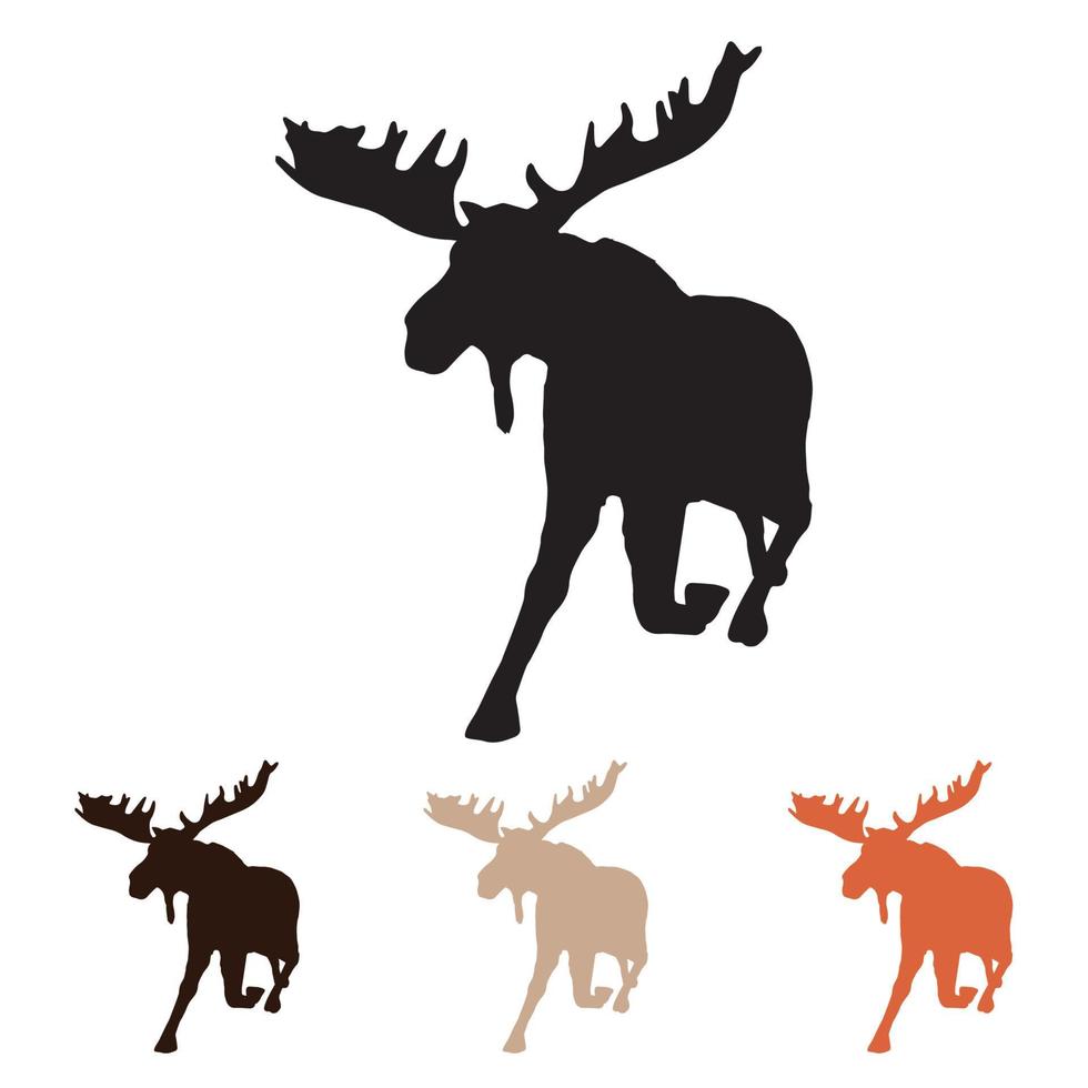Moose silhouette art vector