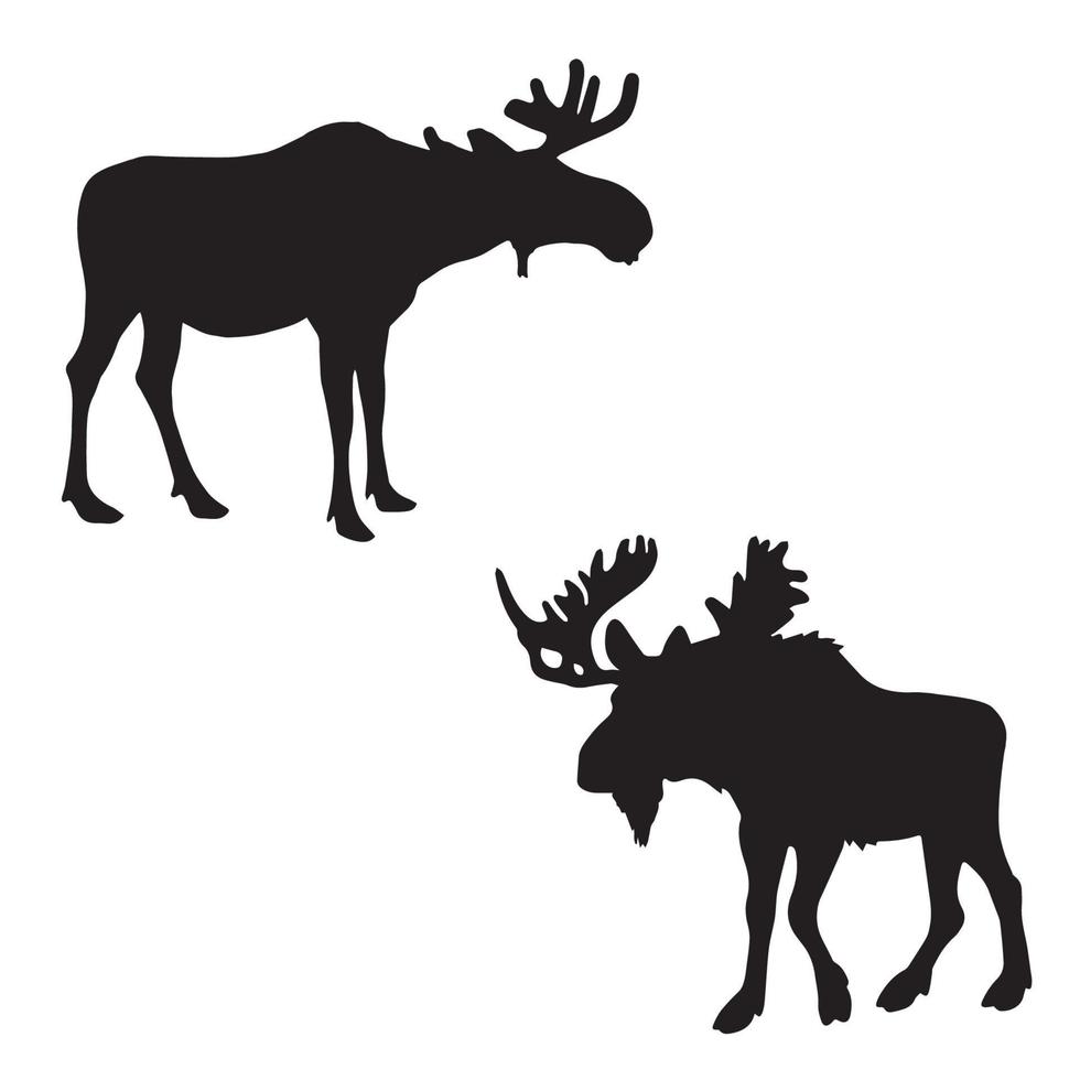 Moose silhouette art vector