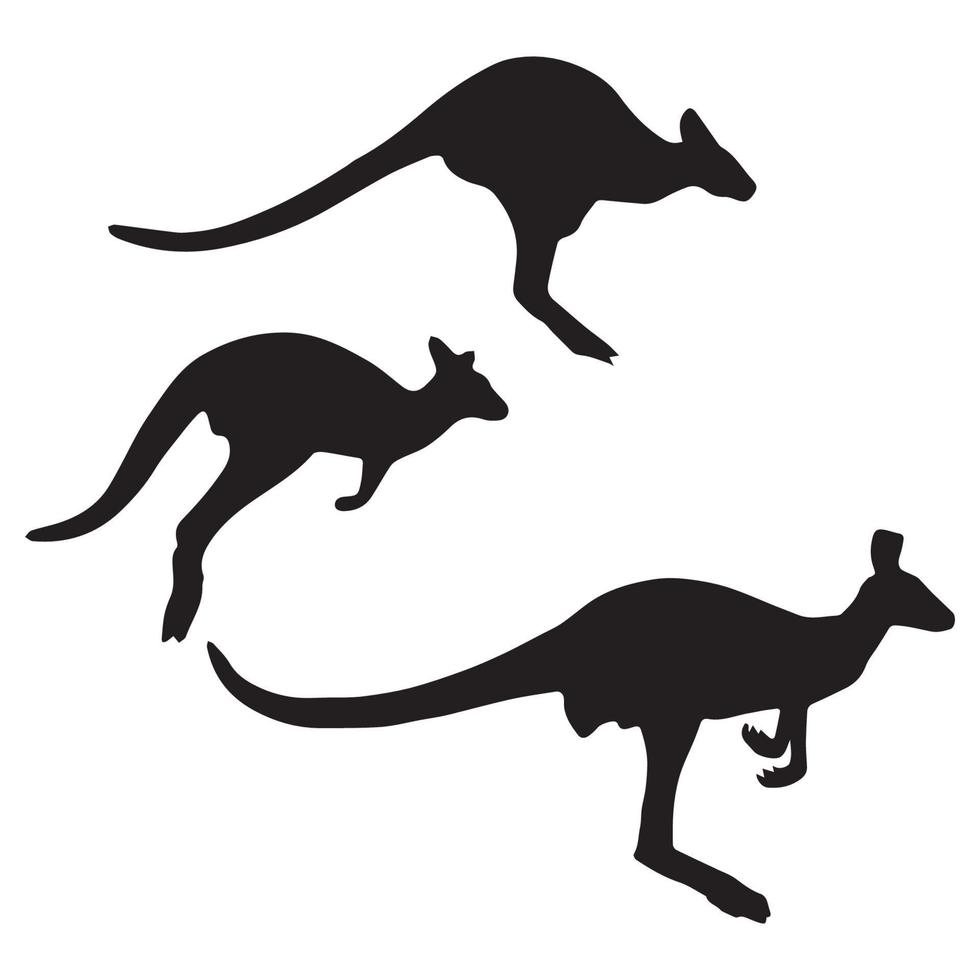 kangaroo silhouette art vector