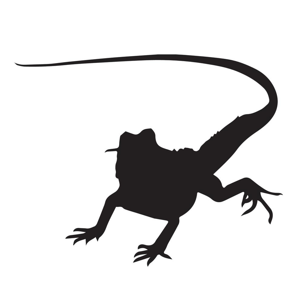 arte de silueta de lagarto vector