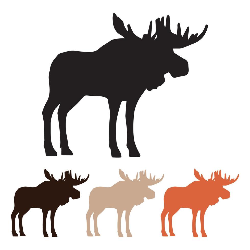 Moose silhouette art vector