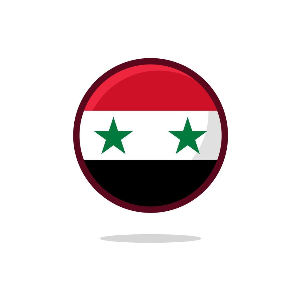 icono de la bandera de siria vector