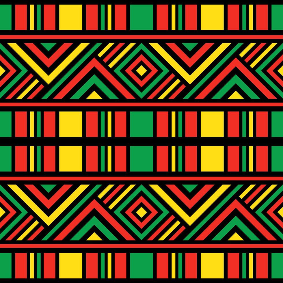 Seamless Pattern Pan African Color vector