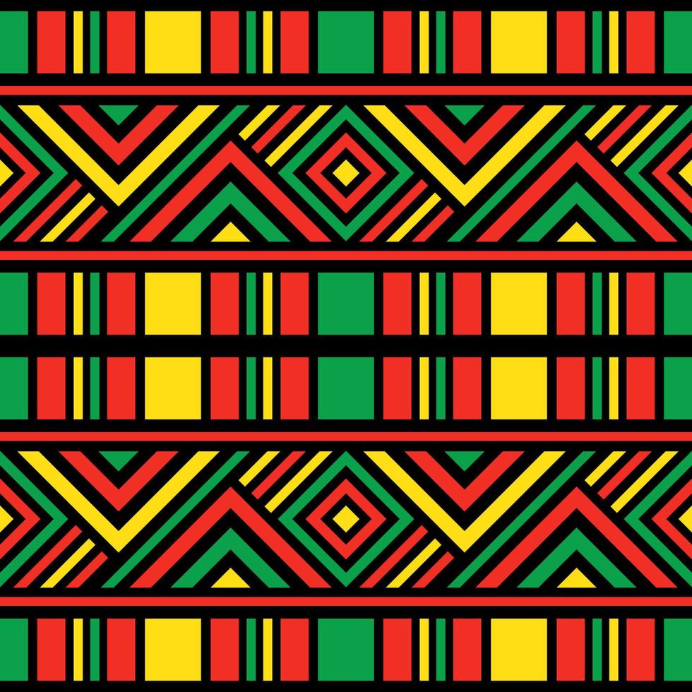 seamless, patrón, pan, africano, color vector