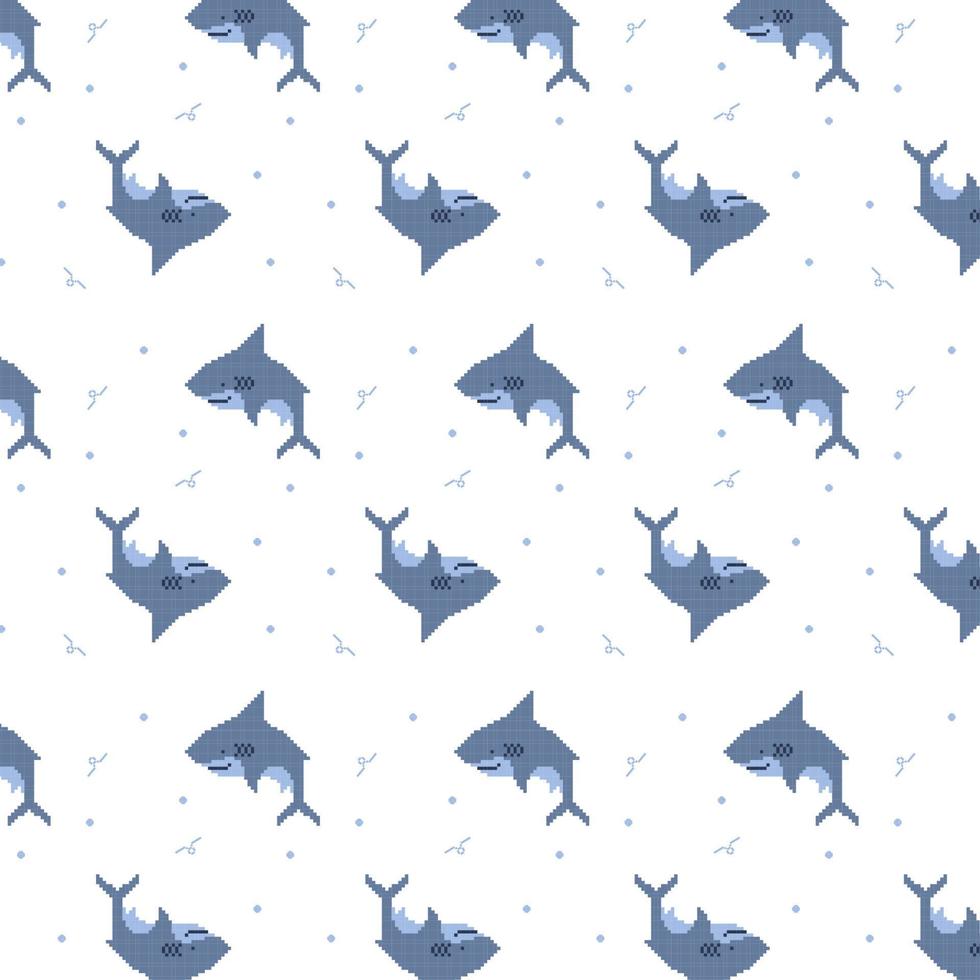 patrón de tiburón arte vectorial vector