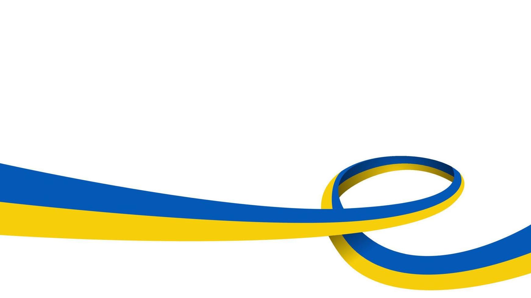 ribbon with colors of Ukrainian flag. War in Ukraine concept vector