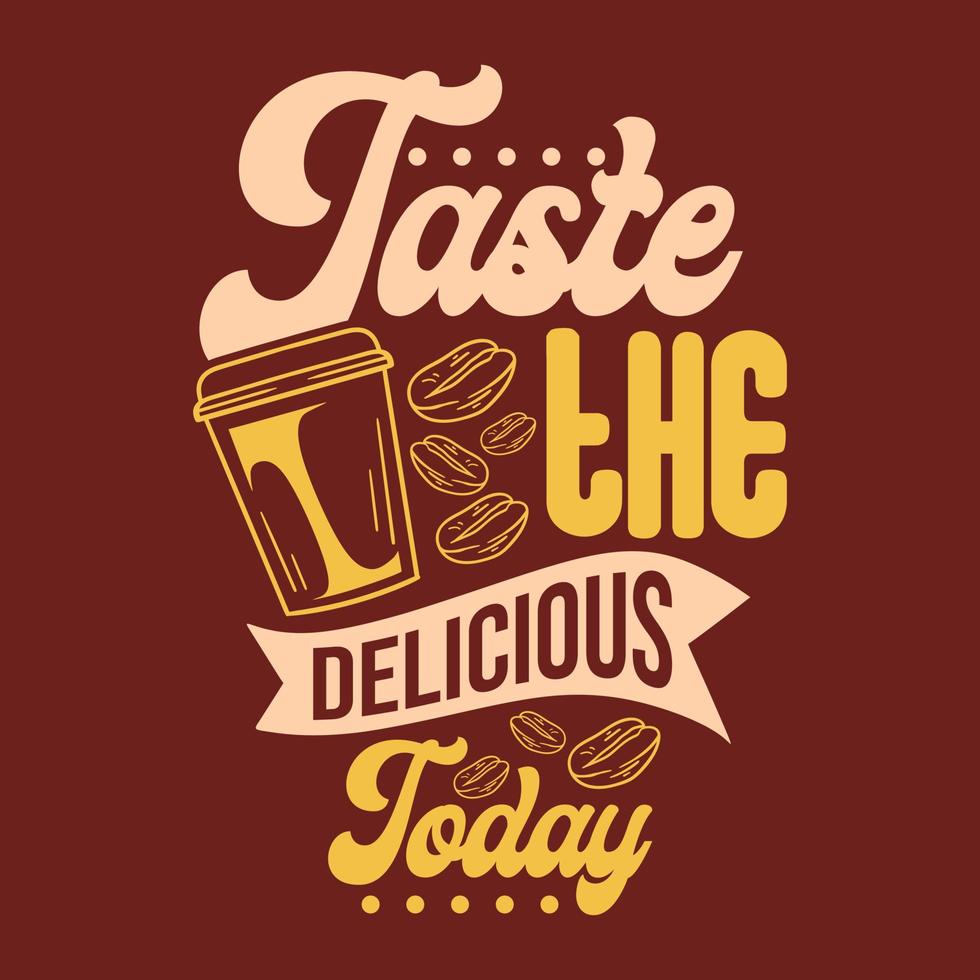 Vintage coffee typography t shirt design vector