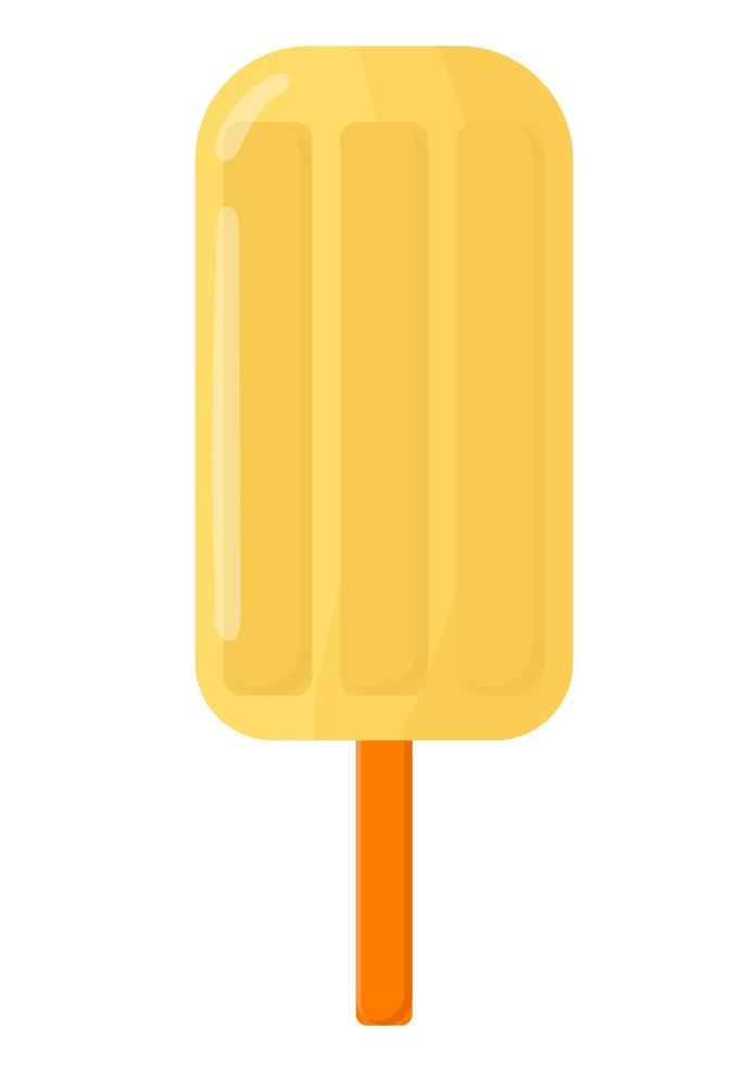 Delicious cartoon ice cream on a stick vector