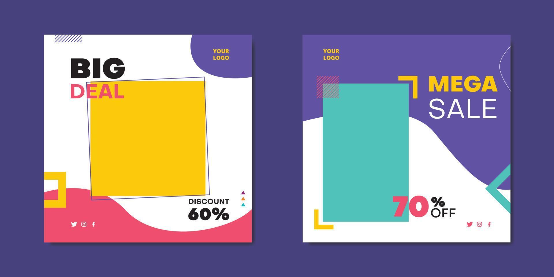 Big Sale social media post vector
