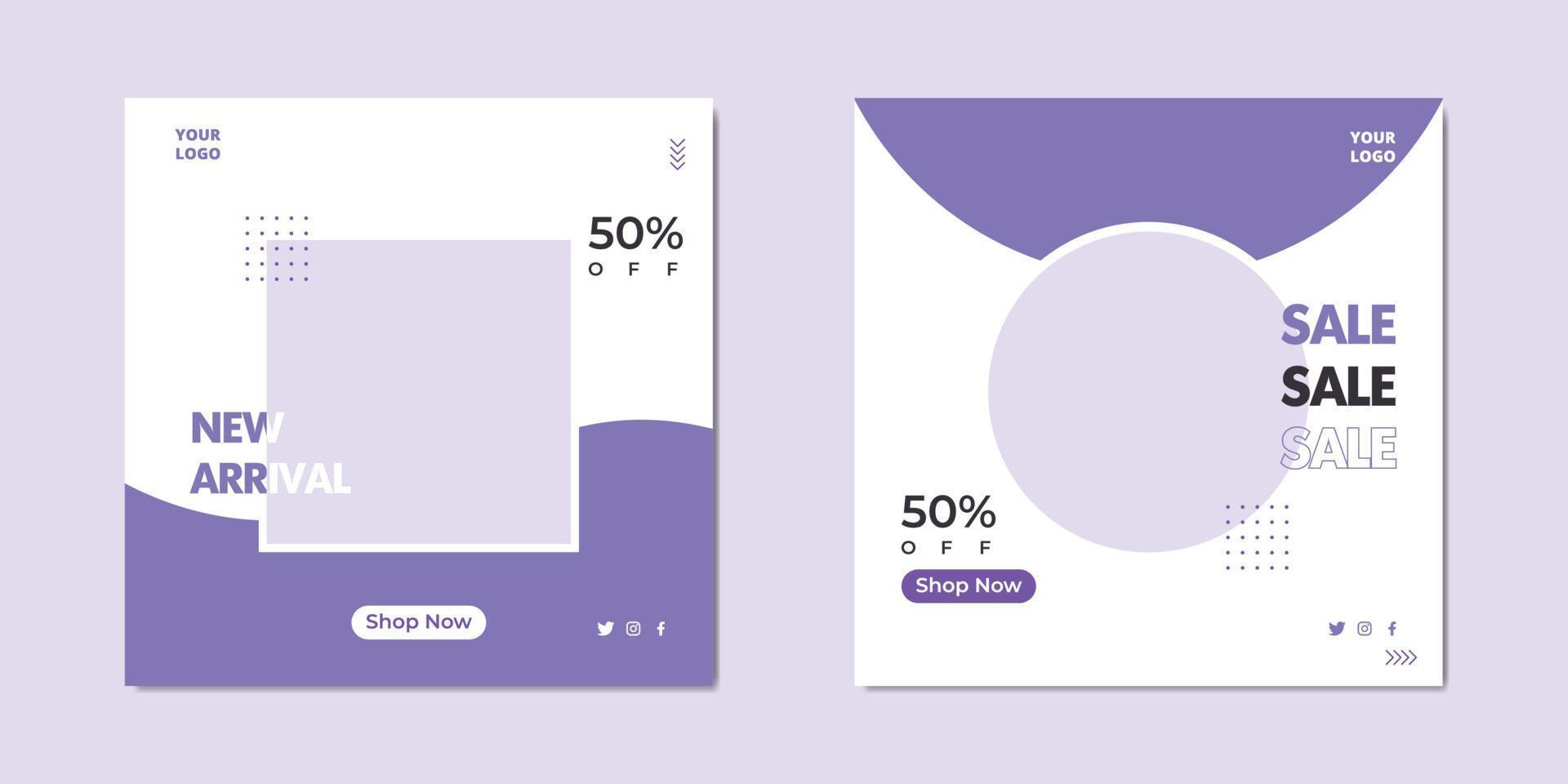 Minimal social media post vector