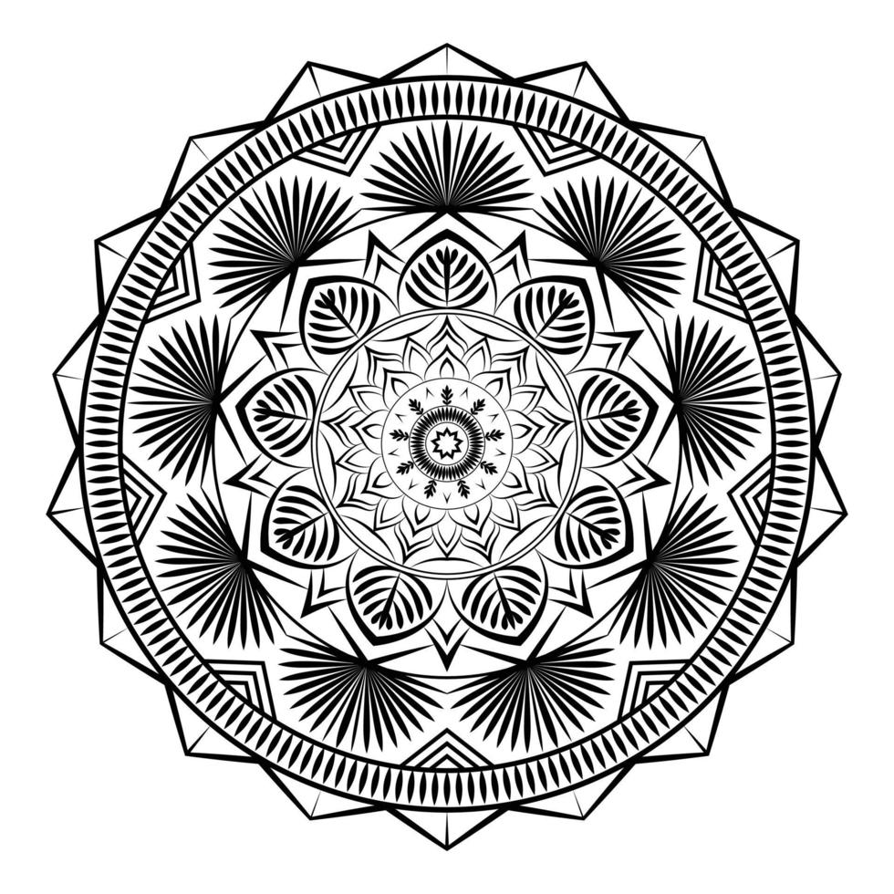 Islamic mandala background design  with white  background vector