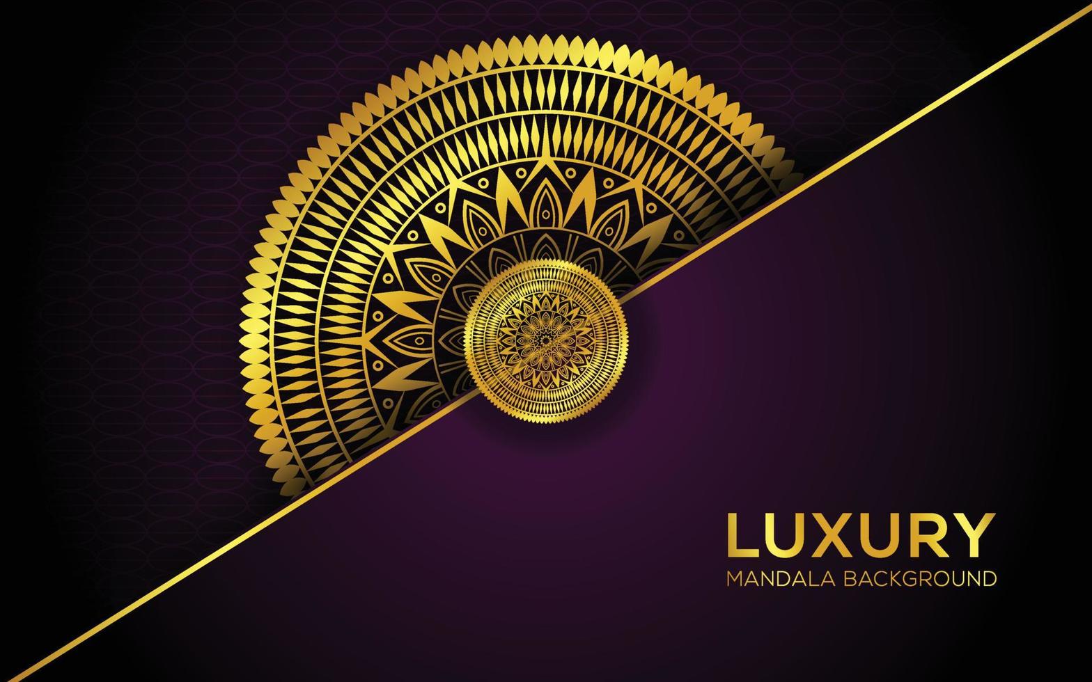 diseño de fondo de mandala islámico con color dorado de lujo vector