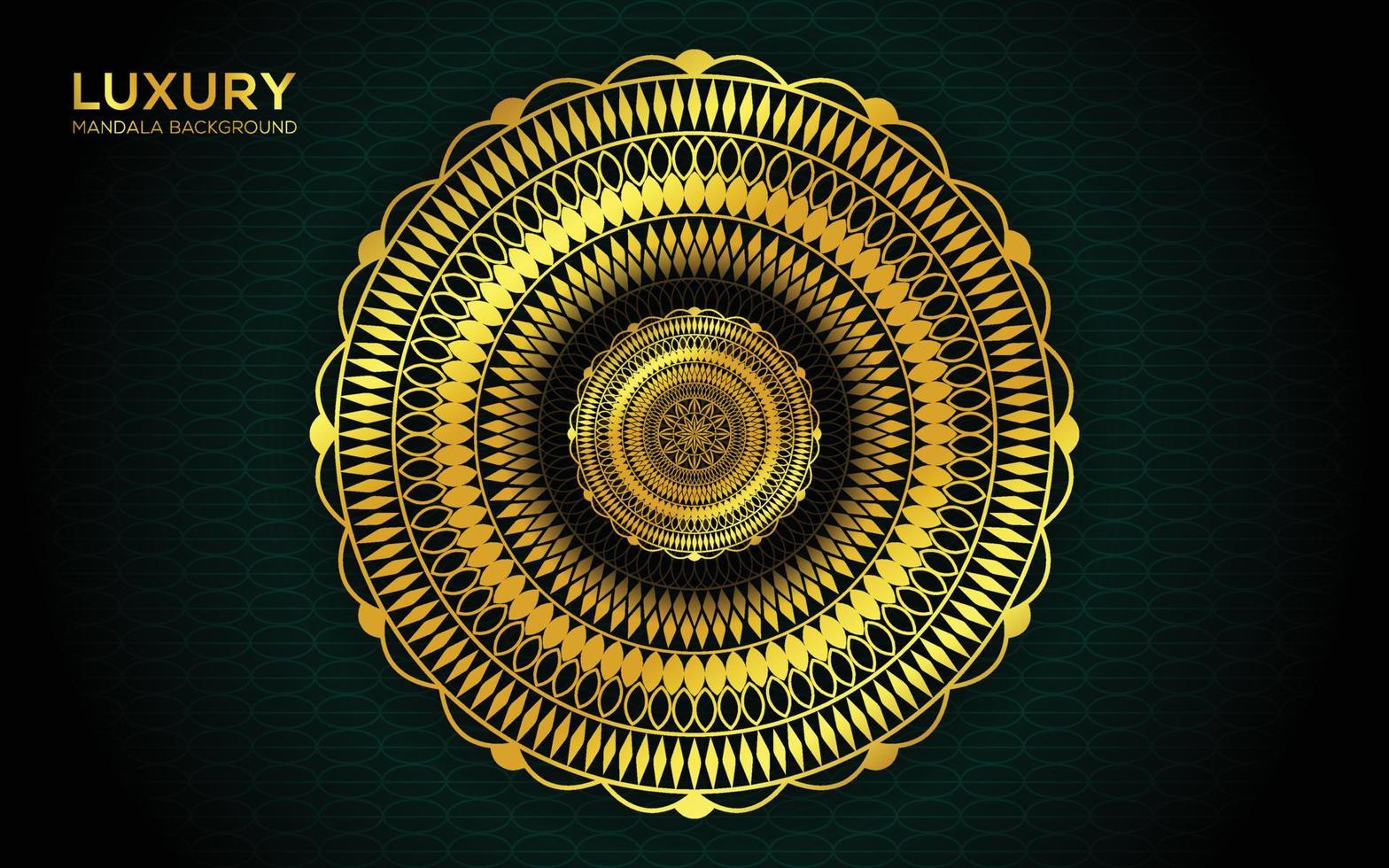 Islamic mandala background design With luxury golden color vector