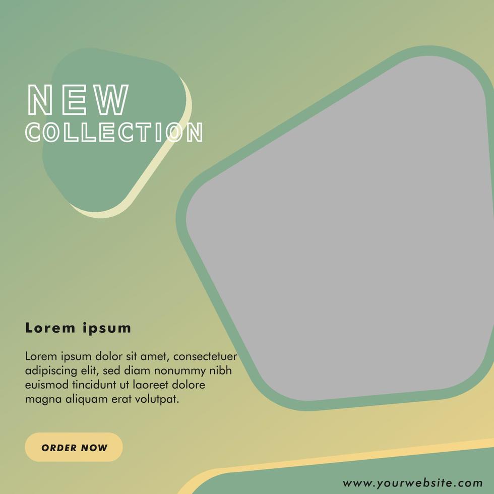 New collection template banner vector