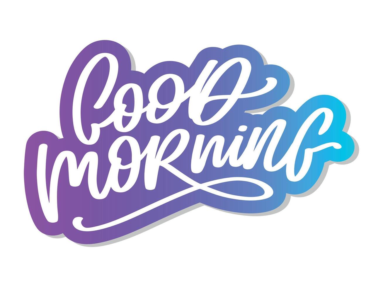 Good Morning lettering calligraphy brush text slogan vector