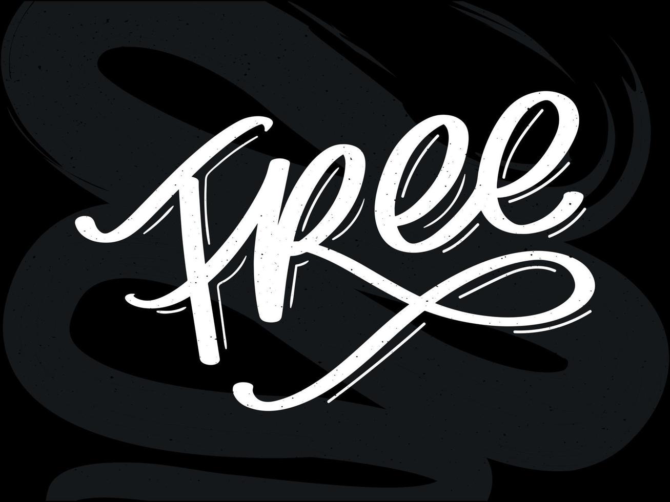 Free hand written lettering. Vector calligraphy brush