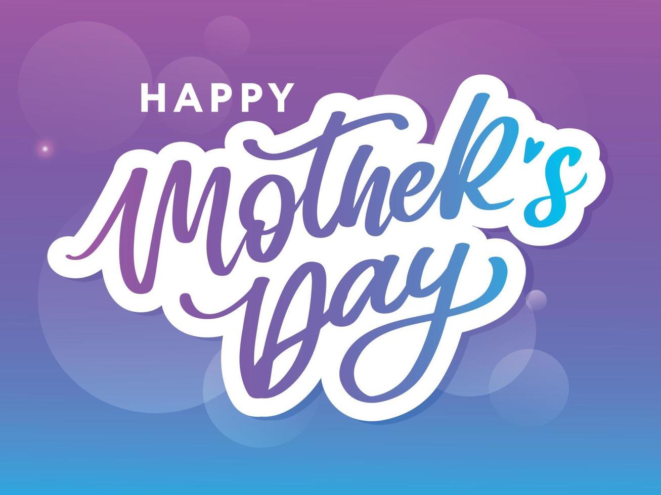 Happy Mothers Day lettering. Handmade calligraphy vector illustration. Mother's day card with flowers