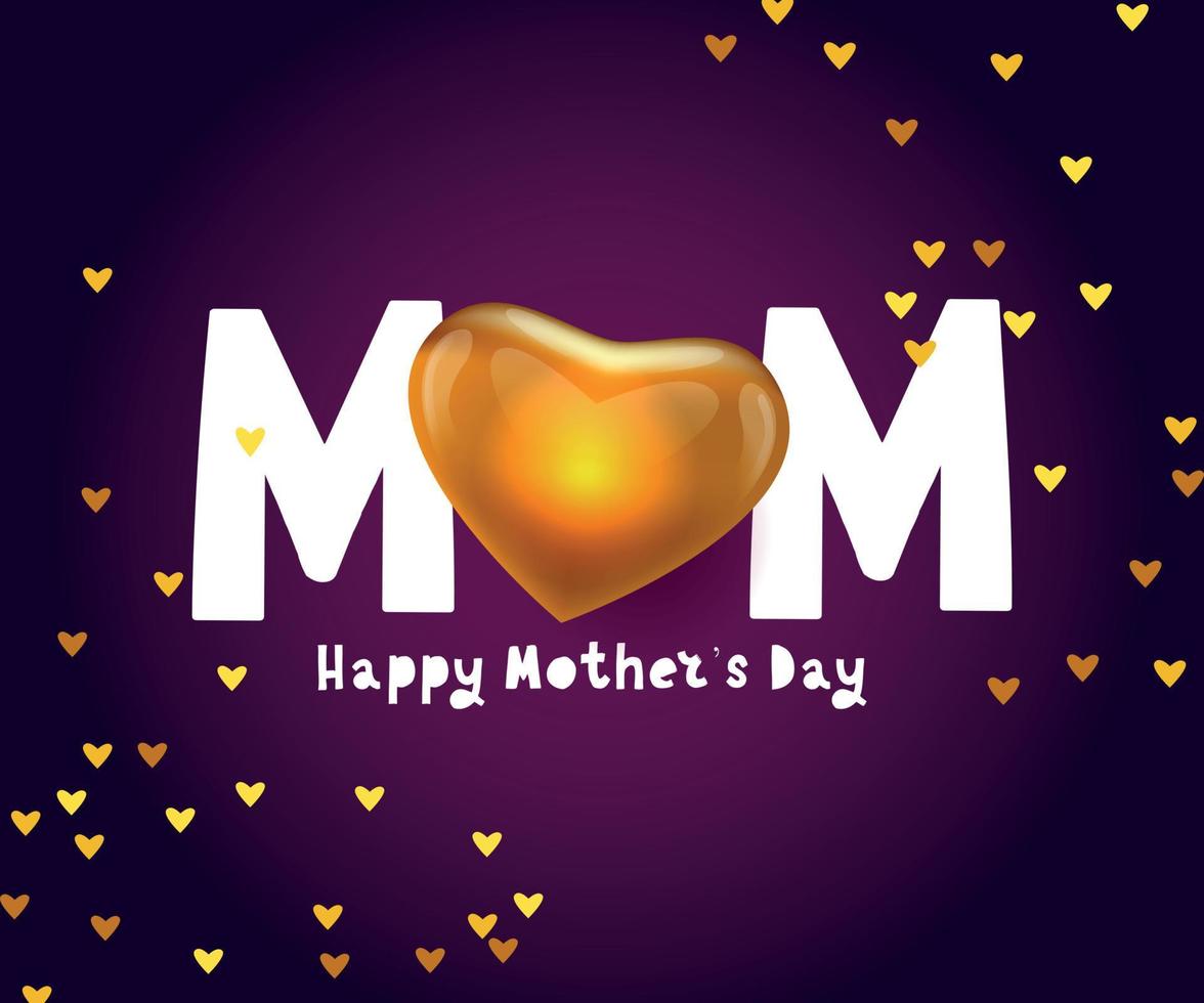 feliz día de la madre mamá caligrafía tarjeta de felicitación banner fondo vector