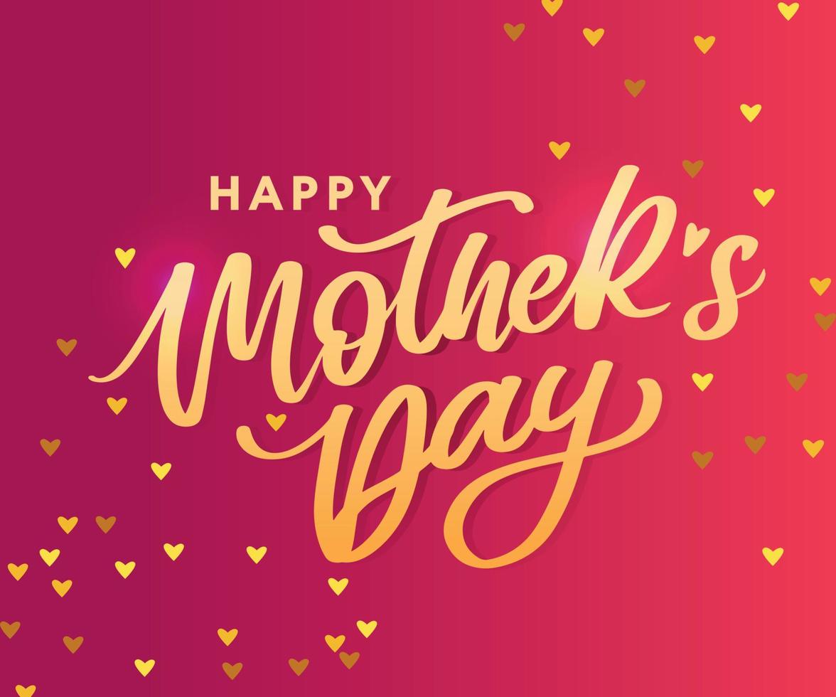 Happy Mother's Day Mom Calligraphy greeting card banner Background vector