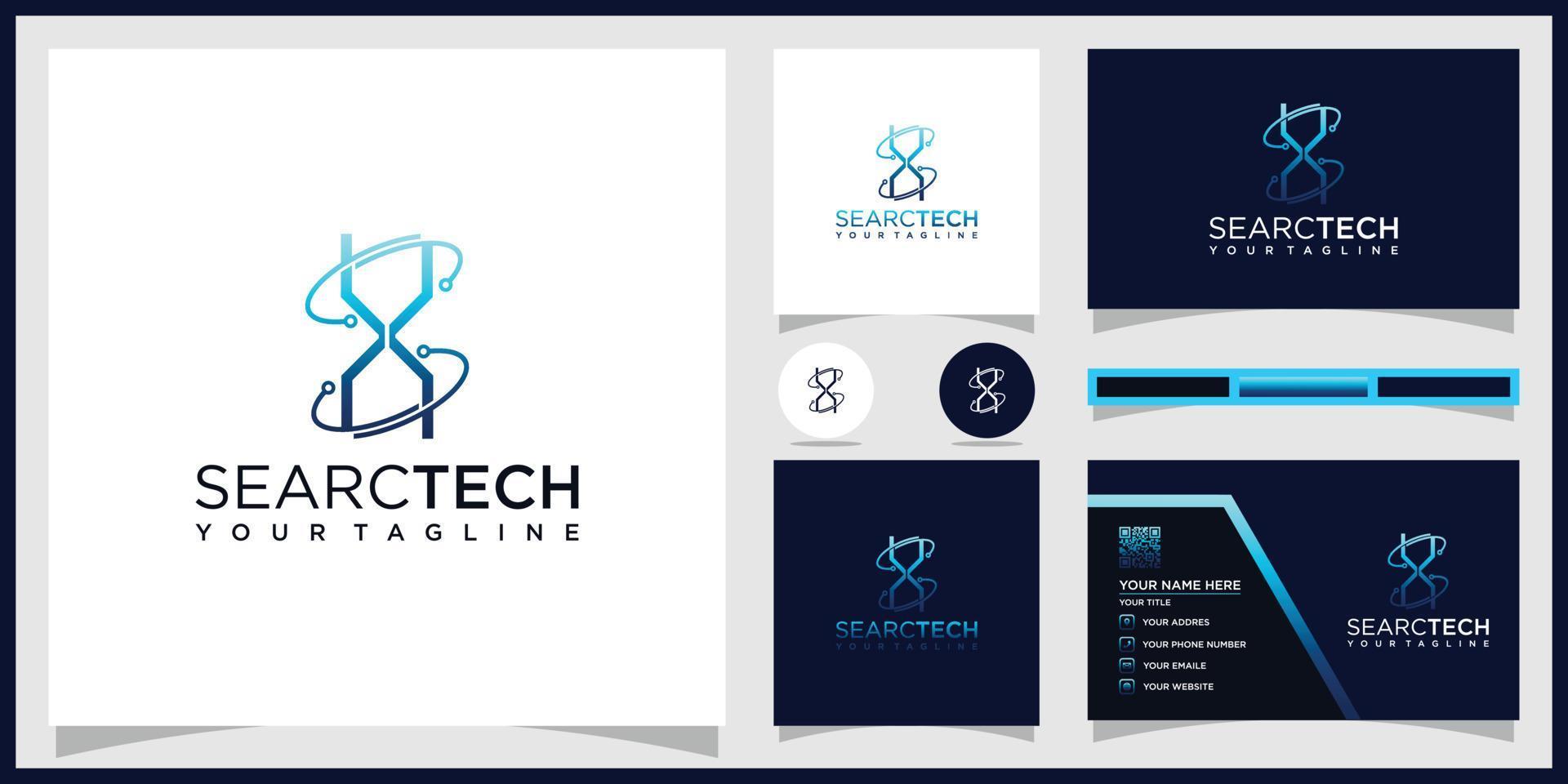 logo search technology vector