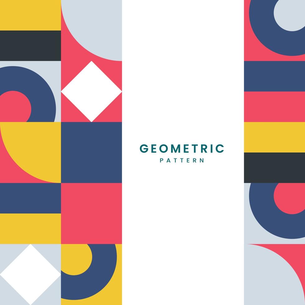 patrón geométrico y diseño de textura con formas geométricas y paleta de colores abstracta. y textura y composición de patrones para el diseño de papel tapiz, ilustración textil vector