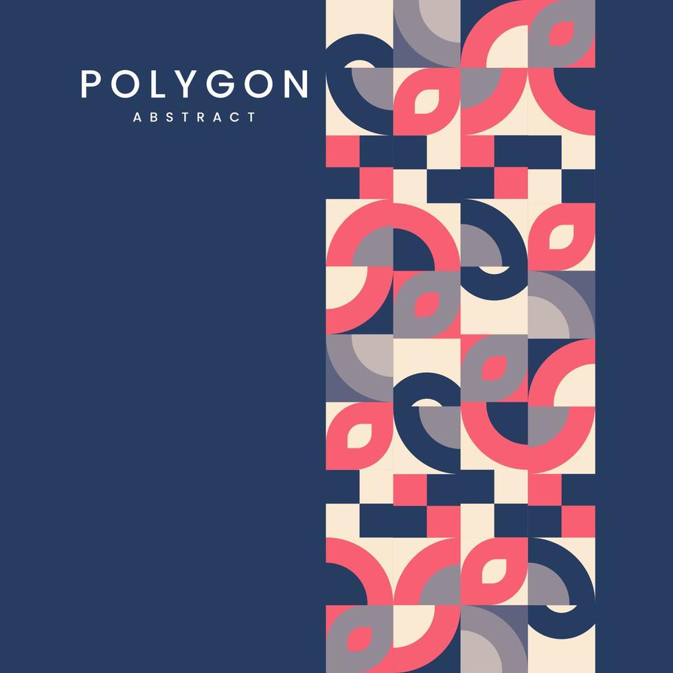 Geometry Minimalistic in modern style and muilti-Colored texture Design, with text on blue backgroun, pink and blue and cream, used in wallpaper, patterns, Vector and illustration