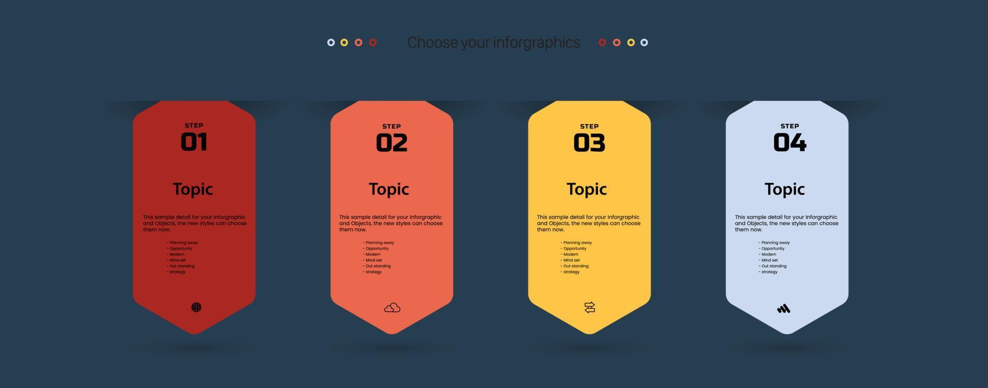 visualización de datos comerciales. diagrama del proceso. elementos abstractos de gráfico, diagrama con pasos, opciones, partes o procesos. plantilla de negocio vectorial para presentación. concepto creativo para infografía. vector