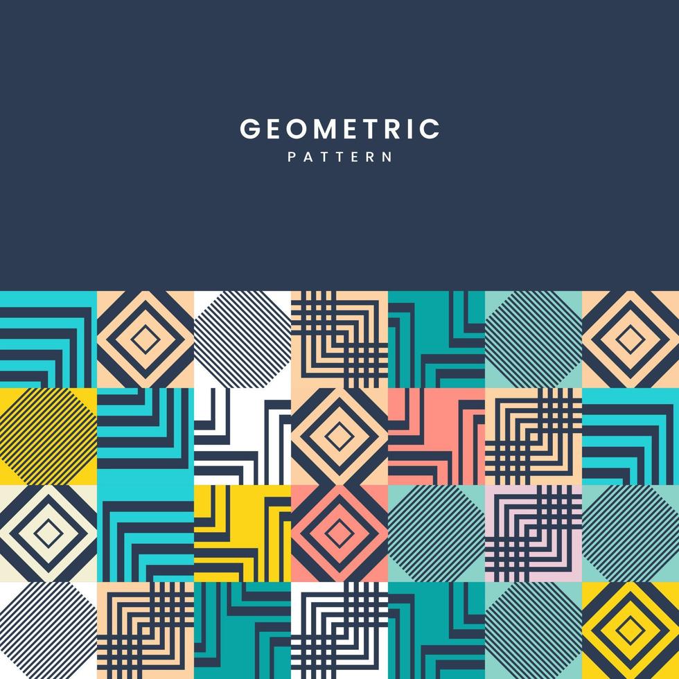 Best Geometrical texture design on dark blue background with Text, A modern Cover style and geometrical shapes with text vector