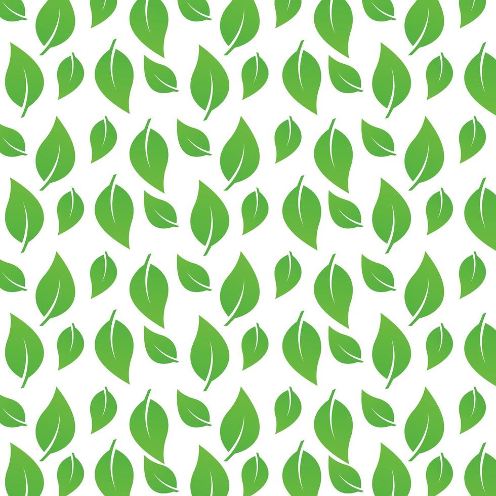 Abstract seamless green leaves pattern, nice green leaves design on white background, groups of leaves pattern style, vector, illustration vector