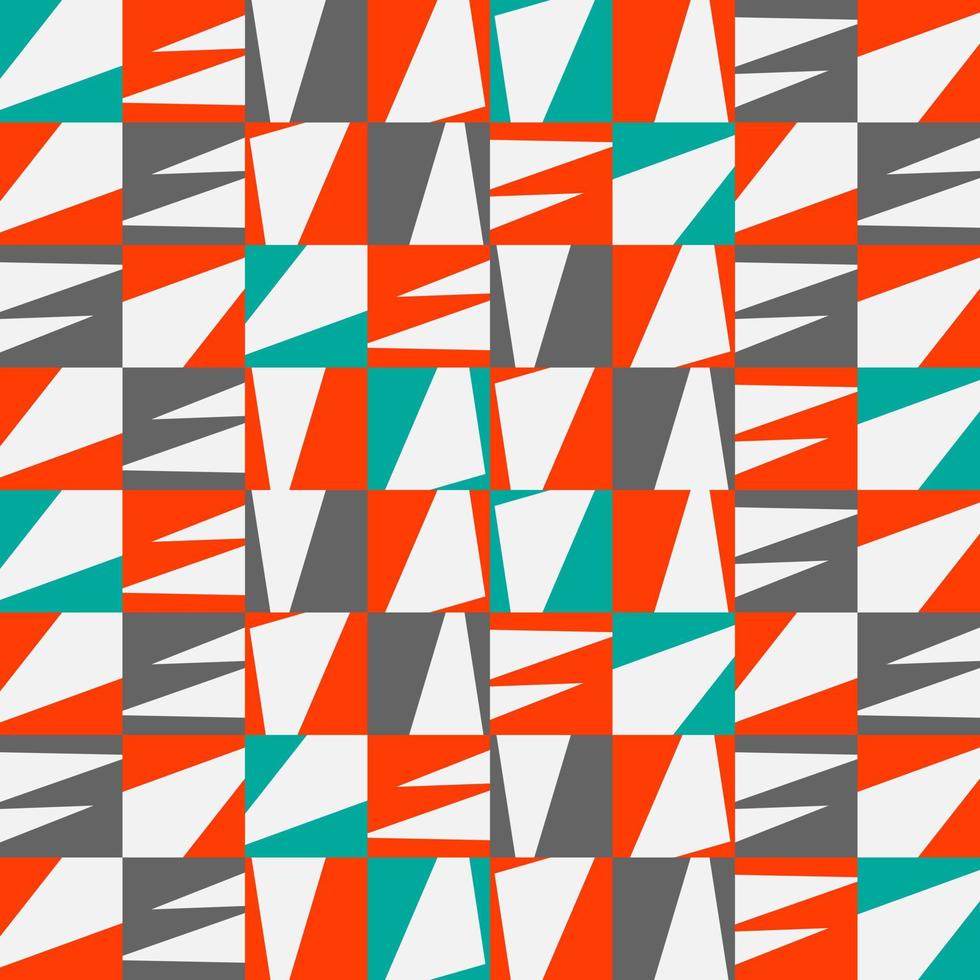 textura geométrica moderna de color naranja, gris y azul sobre fondo blanco, diseño de cubiertas geométricas planas con modernismo colorido vector